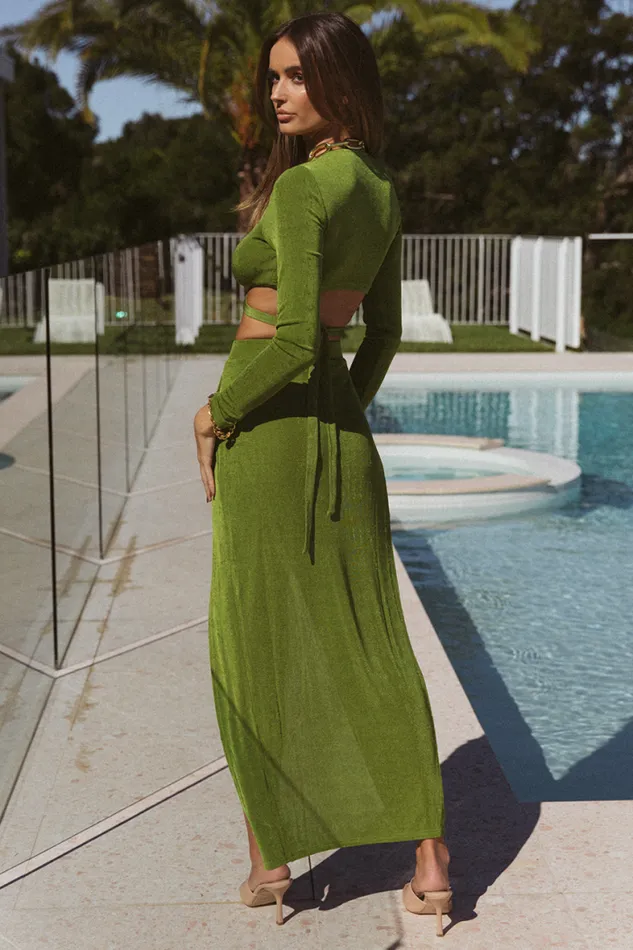Runaway The Label Skirts Shop Meile Maxi Skirt 8211 Grass