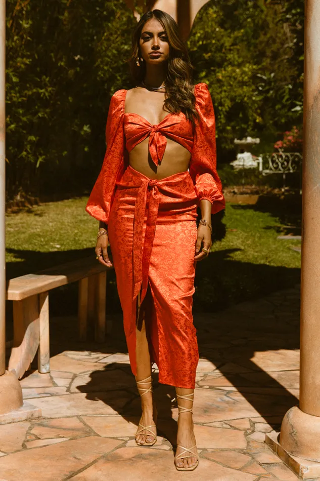 Runaway The Label Skirts Shop Roxie Midi Skirt 8211 Tangerine Runaway The Label Skirts Shop Roxie Midi Skirt 8211 Tangerine