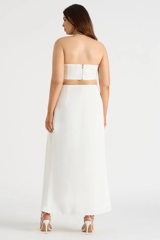 Runaway The Label Skirts Shop THE DRAPED SKIRT 8211 WHITE