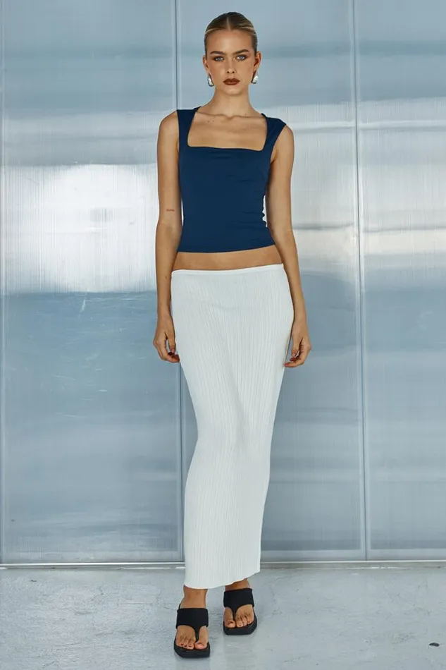 Runaway The Label Skirts Shop ZYLA MIDI SKIRT 8211 WHITE