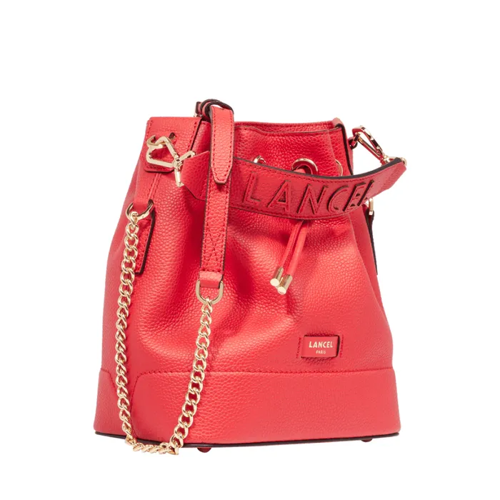 S Bucket Bag Kiss Red Women Lancel Cross Body Bags