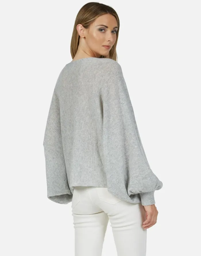 Sash Feather Rainbow Heather Grey Women039s Lauren Moshi Sweaters and Knits