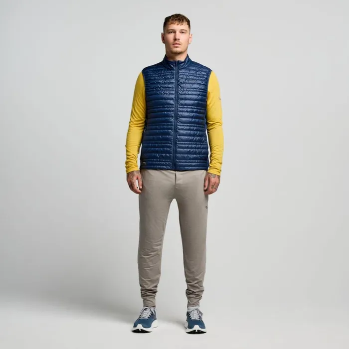 Saucony Jackets Men Hurricane Insulated Vest Navy