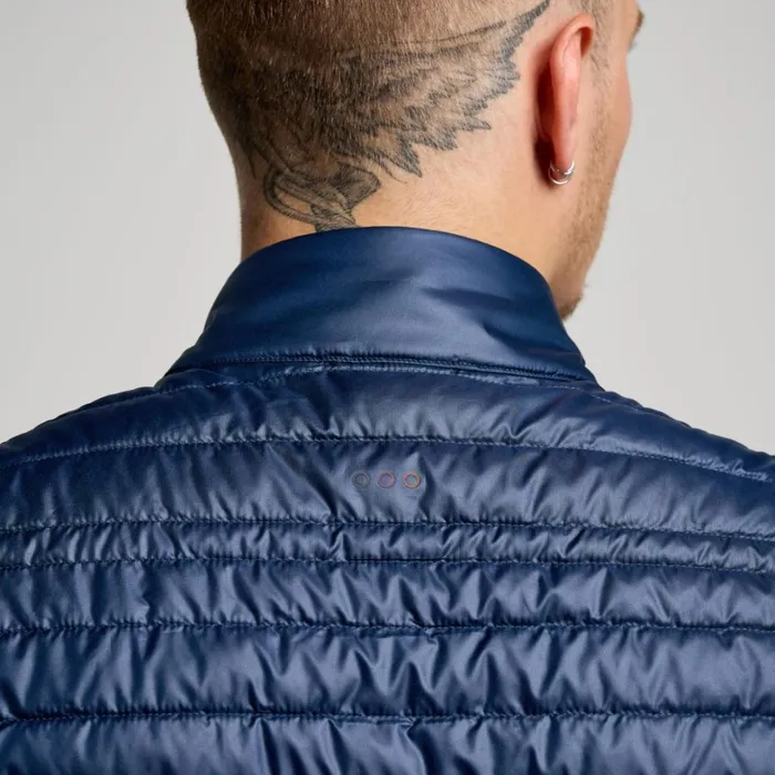 Saucony Jackets Men Hurricane Insulated Vest Navy
