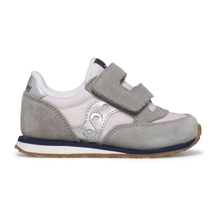 Saucony Kids Baby Jazz Hook and Loop Sneaker Blushgraysilver