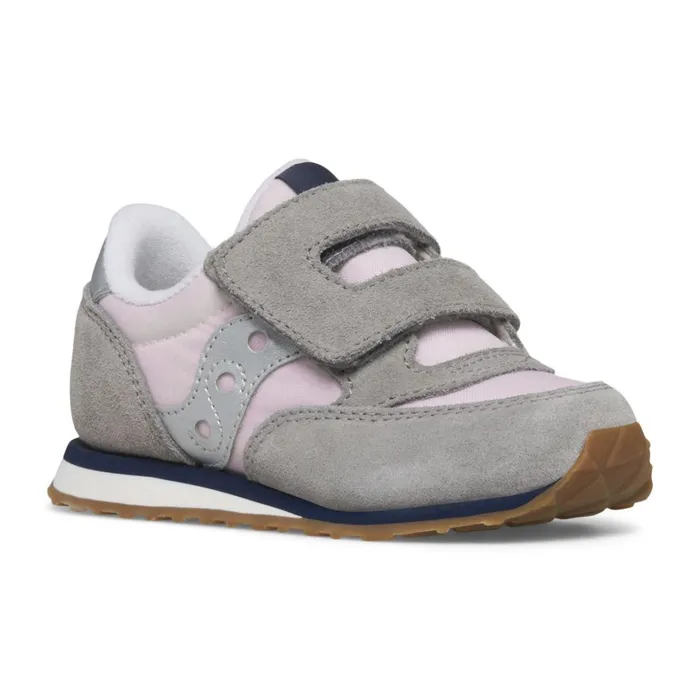 Saucony Kids Baby Jazz Hook and Loop Sneaker Blushgraysilver