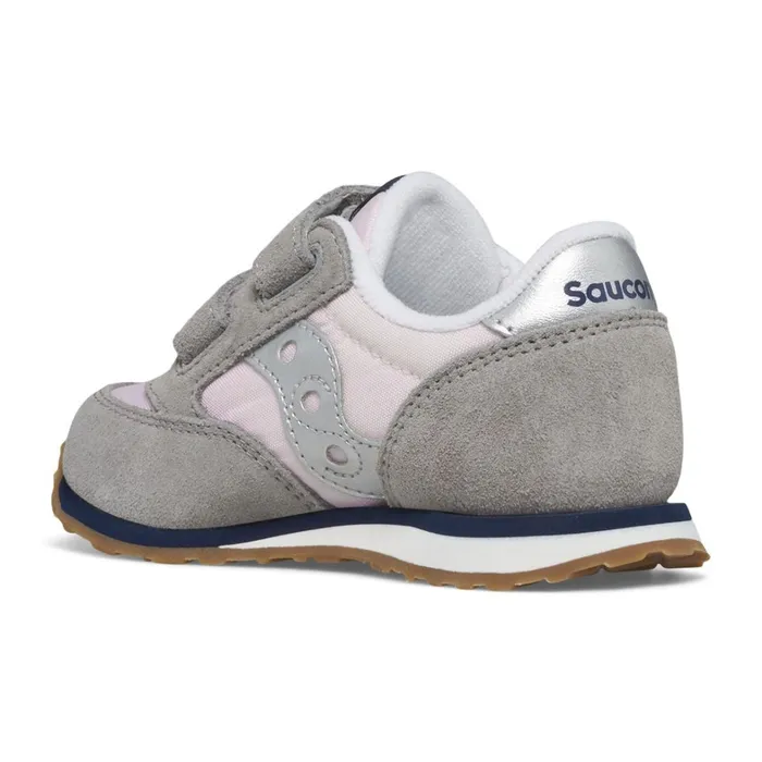 Saucony Kids Baby Jazz Hook and Loop Sneaker Blushgraysilver