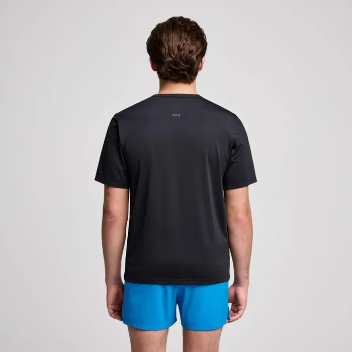Saucony Tops Men Stopwatch Short Sleeve Black