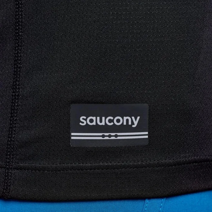 Saucony Tops Men Stopwatch Short Sleeve Black