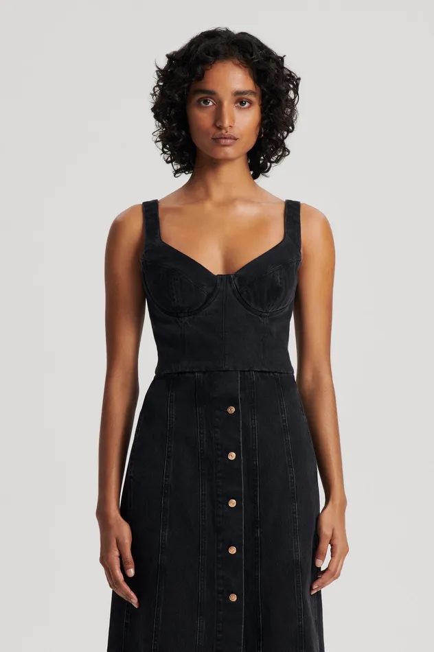 Scanlan Theodore Denim Women DENIM BRALETTE WASHEDBLACKG Scanlan Theodore Denim Women DENIM BRALETTE WASHEDBLACKG