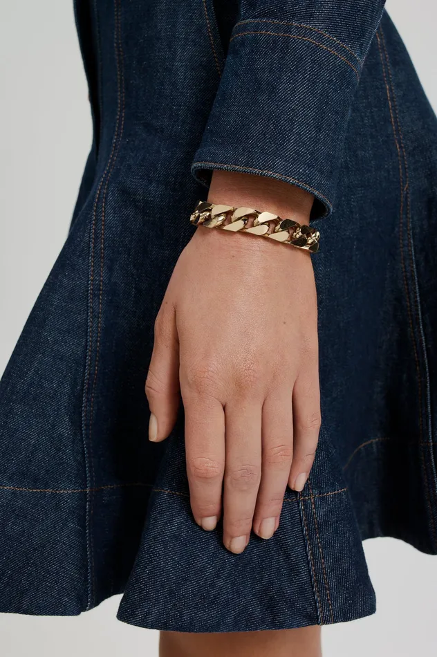 Scanlan Theodore Jewelry Women CHUNKY FLAT CHAIN BRACELET LIGHTGOLD