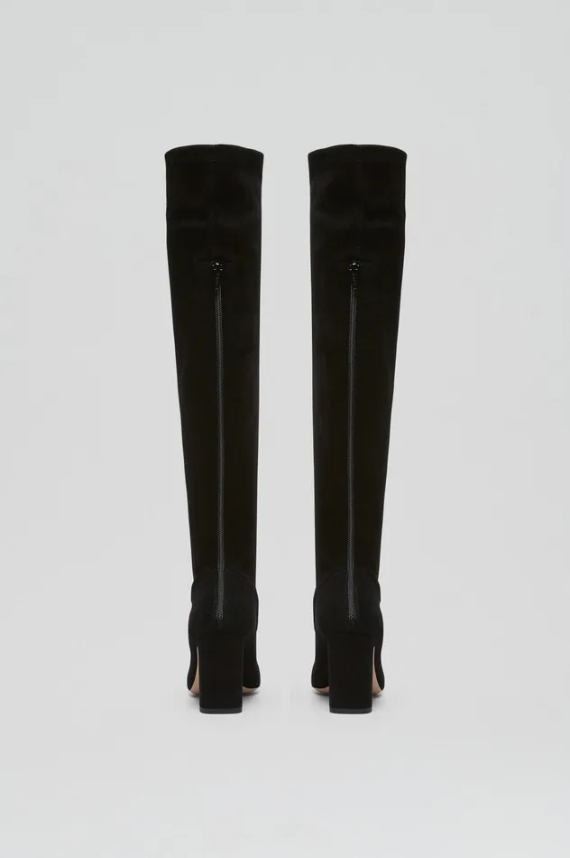 Scanlan Theodore Shoes Women STRETCH SUEDE OVER THE KNEE BOOT 85 BLACK Scanlan Theodore Shoes Women STRETCH SUEDE OVER THE KNEE BOOT 85 BLACK