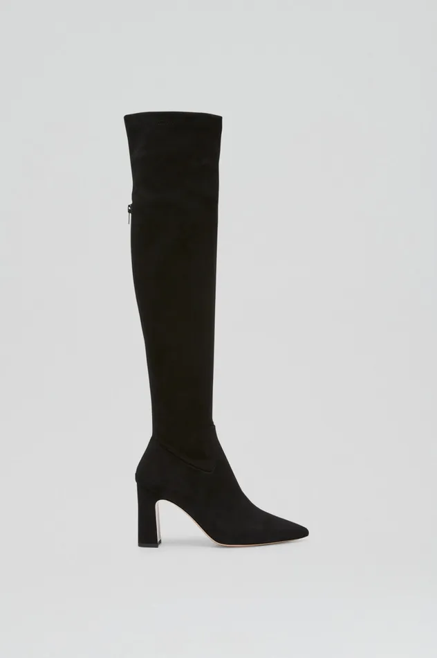 Scanlan Theodore Shoes Women STRETCH SUEDE OVER THE KNEE BOOT 85 BLACK Scanlan Theodore Shoes Women STRETCH SUEDE OVER THE KNEE BOOT 85 BLACK