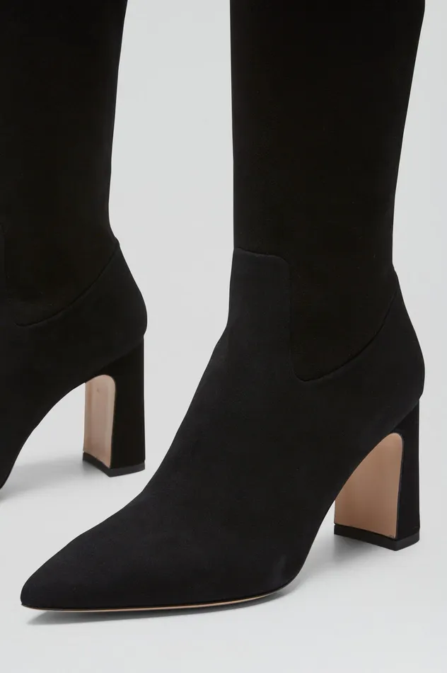 Scanlan Theodore Shoes Women STRETCH SUEDE OVER THE KNEE BOOT 85 BLACK Scanlan Theodore Shoes Women STRETCH SUEDE OVER THE KNEE BOOT 85 BLACK