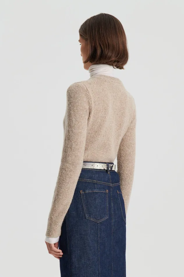 Scanlan Theodore Sweaters Women TWEED SWEATER TAUPE Scanlan Theodore Sweaters Women TWEED SWEATER TAUPE