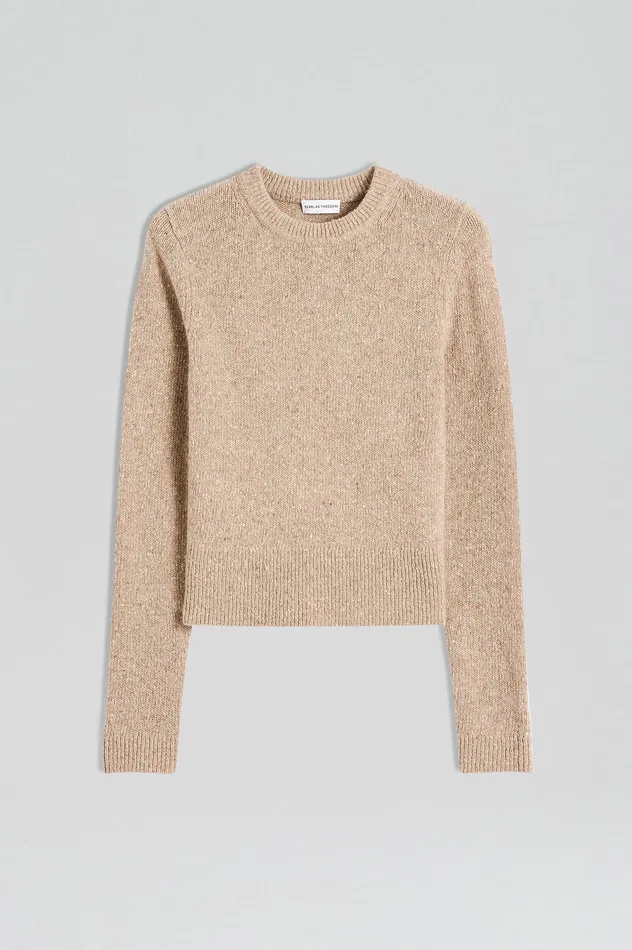 Scanlan Theodore Sweaters Women TWEED SWEATER TAUPE Scanlan Theodore Sweaters Women TWEED SWEATER TAUPE