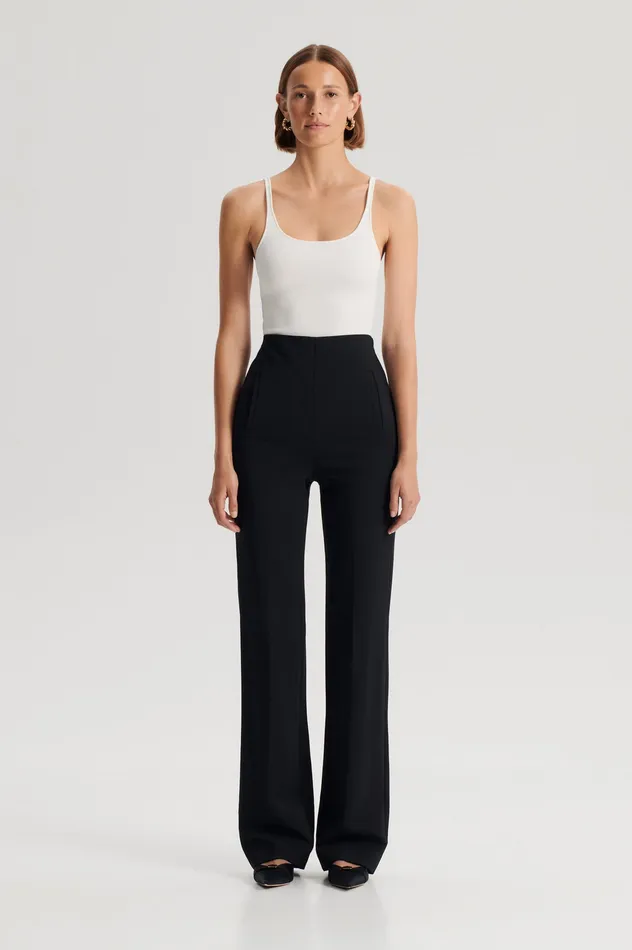 Scanlan Theodore Tops Women CREPE KNIT RIB SINGLET CREAM