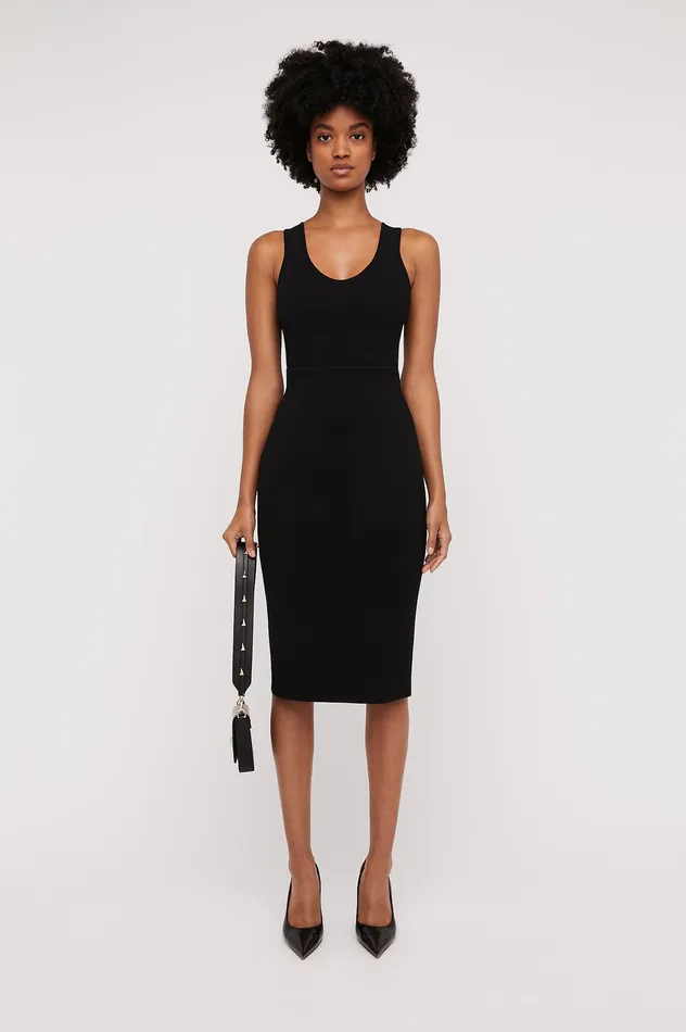 Scanlan Theodore Tops Women CREPE KNIT SINGLET BLACK