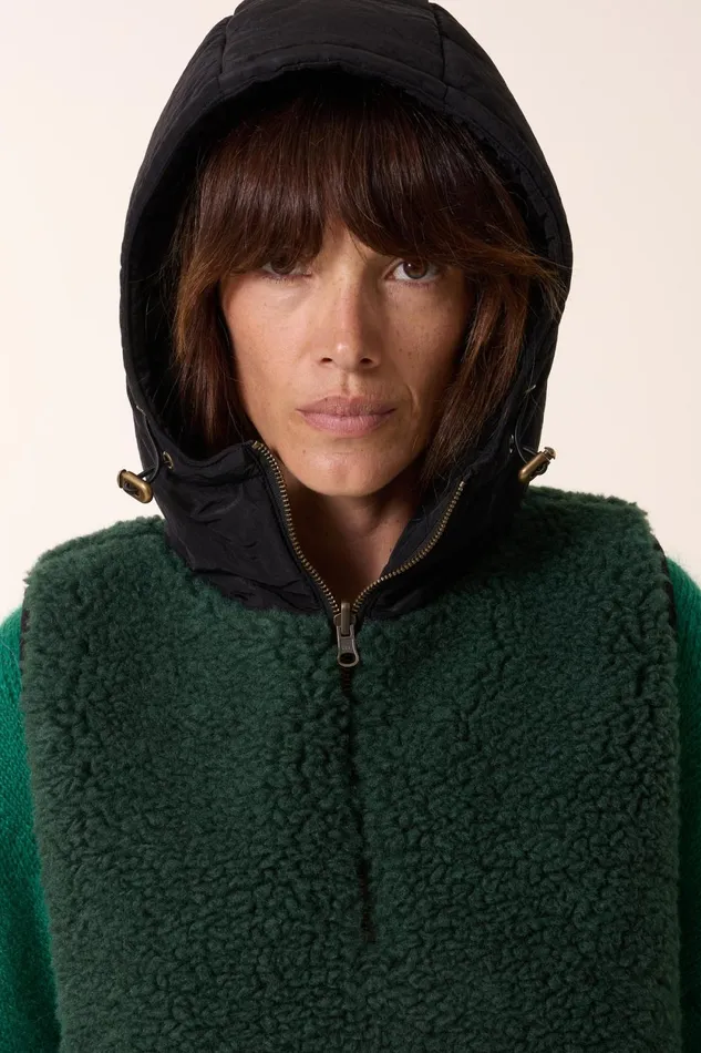 Scarves and Beanies Women Leon and Harper Falco Pln Hood Green