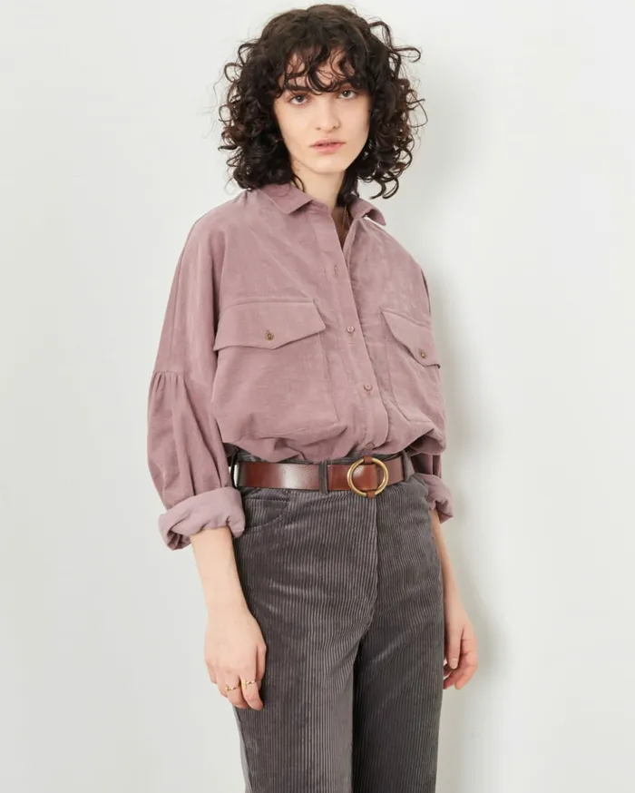 Sessn Womens Shirts And Blouses Bota velvet Wild Lila Casaul