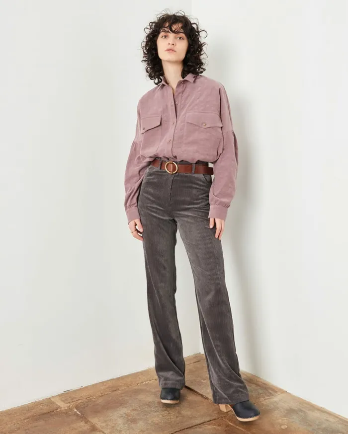 Sessn Womens Shirts And Blouses Bota velvet Wild Lila Casaul