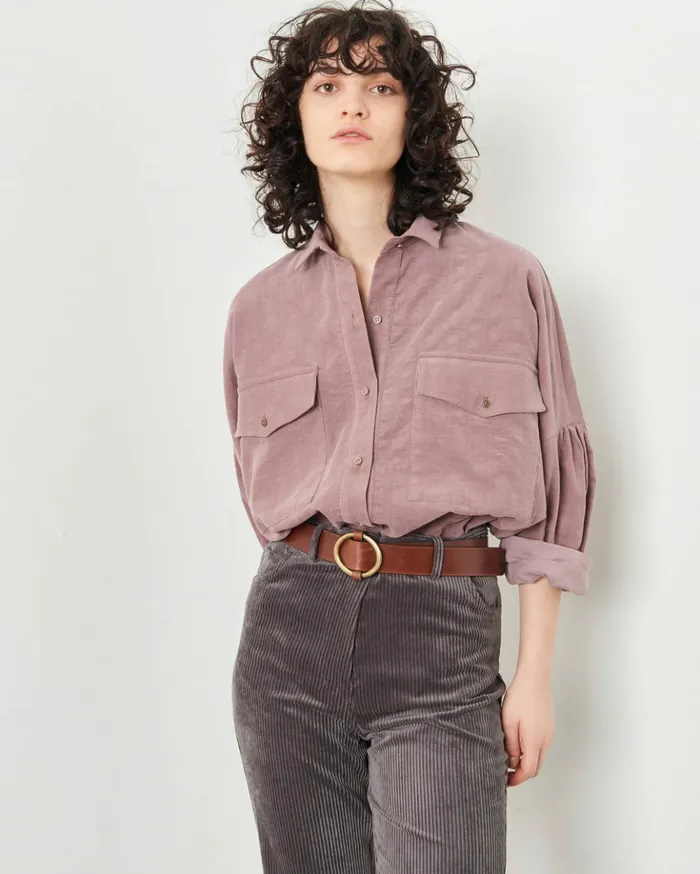 Sessn Womens Shirts And Blouses Bota velvet Wild Lila Casaul