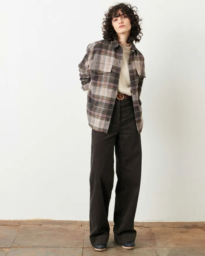 Sessn Womens Shirts And Blouses Delimountain Lilac Checks On Sale