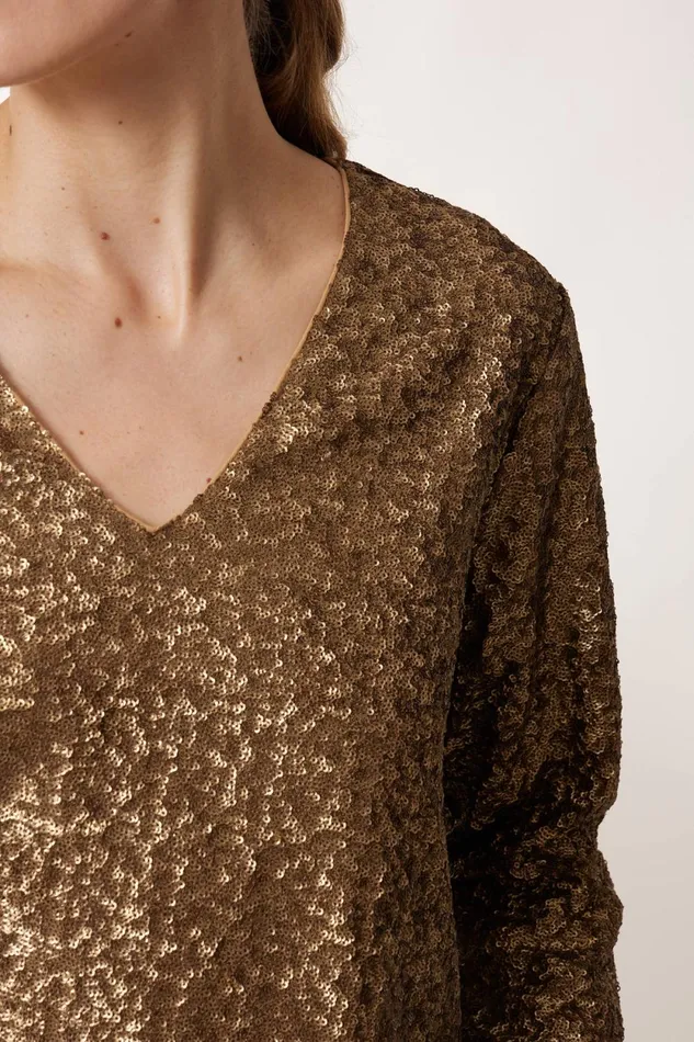 Shirts and Blouses Women Leon and Harper Cassy Pln Blouse Gold