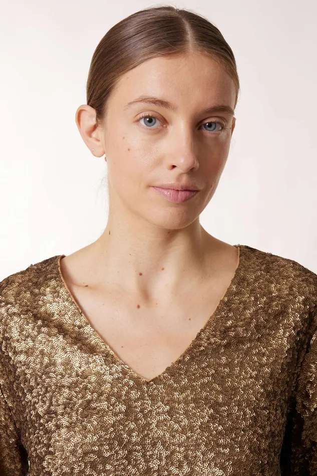 Shirts and Blouses Women Leon and Harper Cassy Pln Blouse Gold