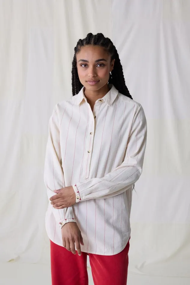 Shirts and Blouses Women Leon and Harper Chipo Stripe Shirt Off White