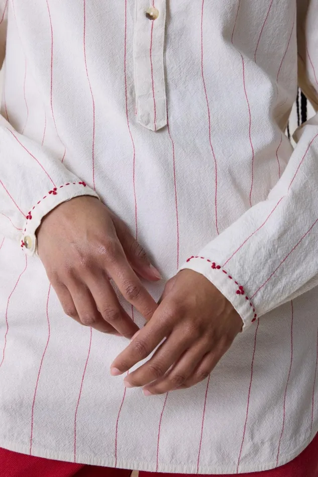 Shirts and Blouses Women Leon and Harper Chipo Stripe Shirt Off White
