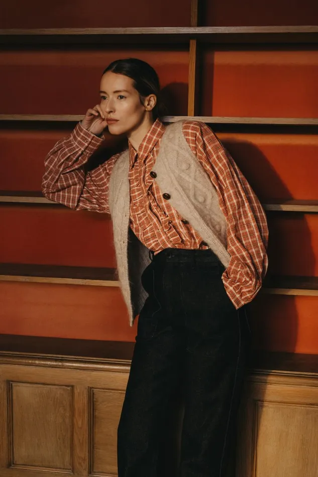 Shirts and Blouses Women Leon and Harper Choral Multi Shirt Red