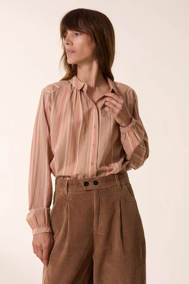 Shirts and Blouses Women Leon and Harper Cob Multi Shirt Beige