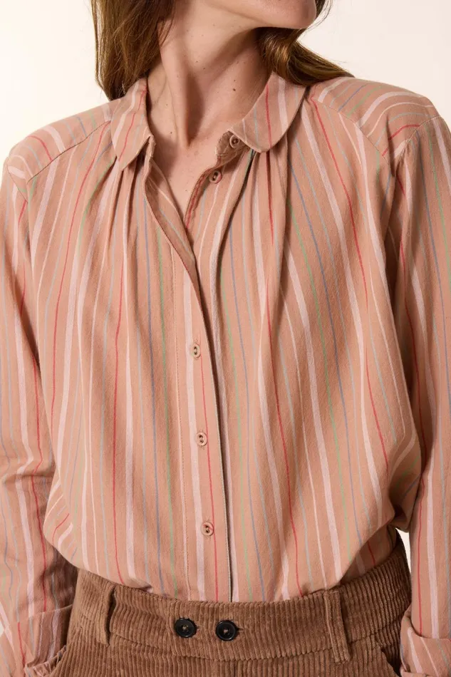 Shirts and Blouses Women Leon and Harper Cob Multi Shirt Beige
