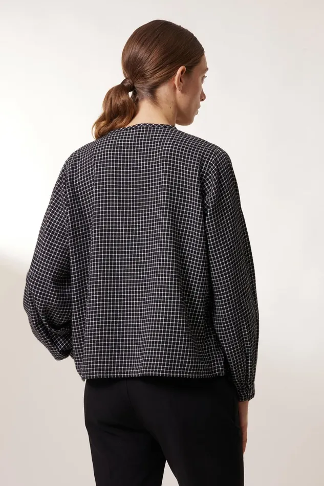 Shirts and Blouses Women Leon and Harper Colina Checki Blouse Black