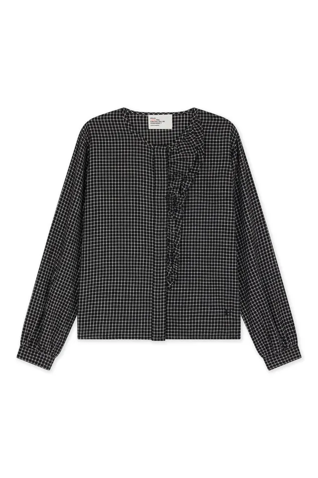 Shirts and Blouses Women Leon and Harper Colina Checki Blouse Black