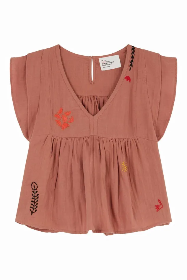 Shirts and Blouses Women Leon and Harper Com Brod Top Blush