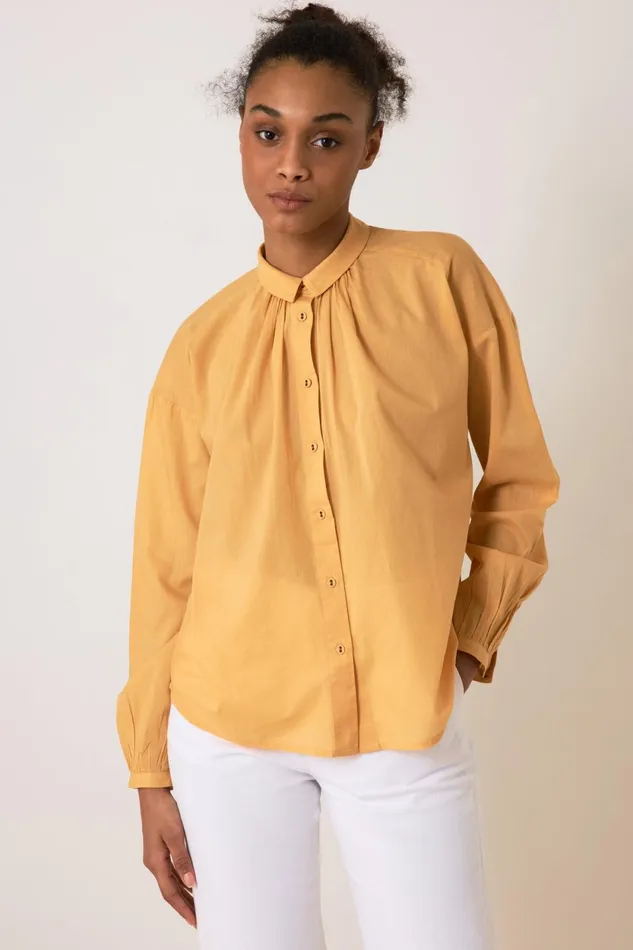 Shirts and Blouses Women Leon and Harper Cotage Plainy Shirt Honey