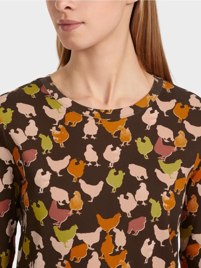 Shirts and Tops Damen Marc Cain ChickenTShirt Dark Wood
