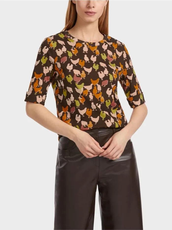 Shirts and Tops Damen Marc Cain ChickenTShirt Dark Wood
