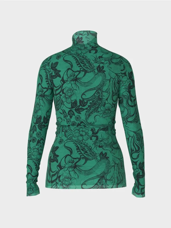 Shirts and Tops Damen Marc Cain Longsleeve Aus Bedrucktem Tll Enamel
