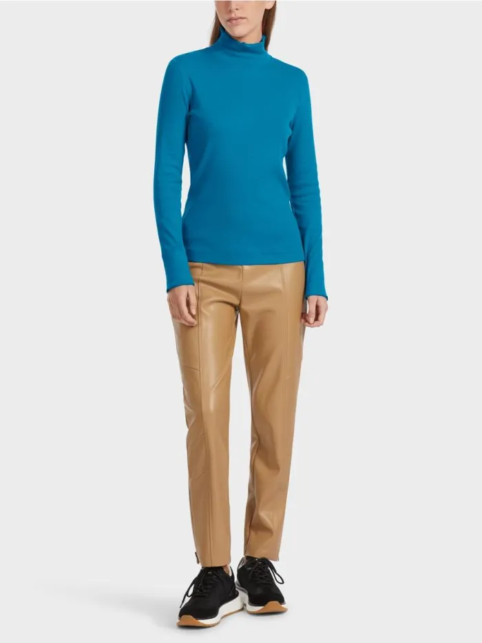 Shirts and Tops Damen Marc Cain Longsleeve Mit Stehkragen Deep Sea