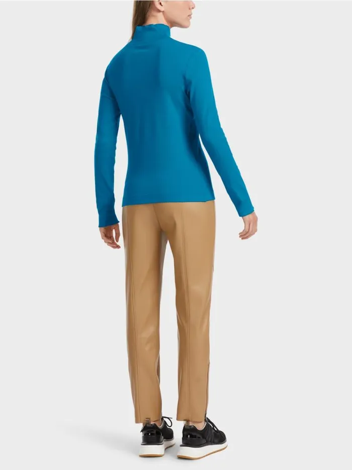 Shirts and Tops Damen Marc Cain Longsleeve Mit Stehkragen Deep Sea