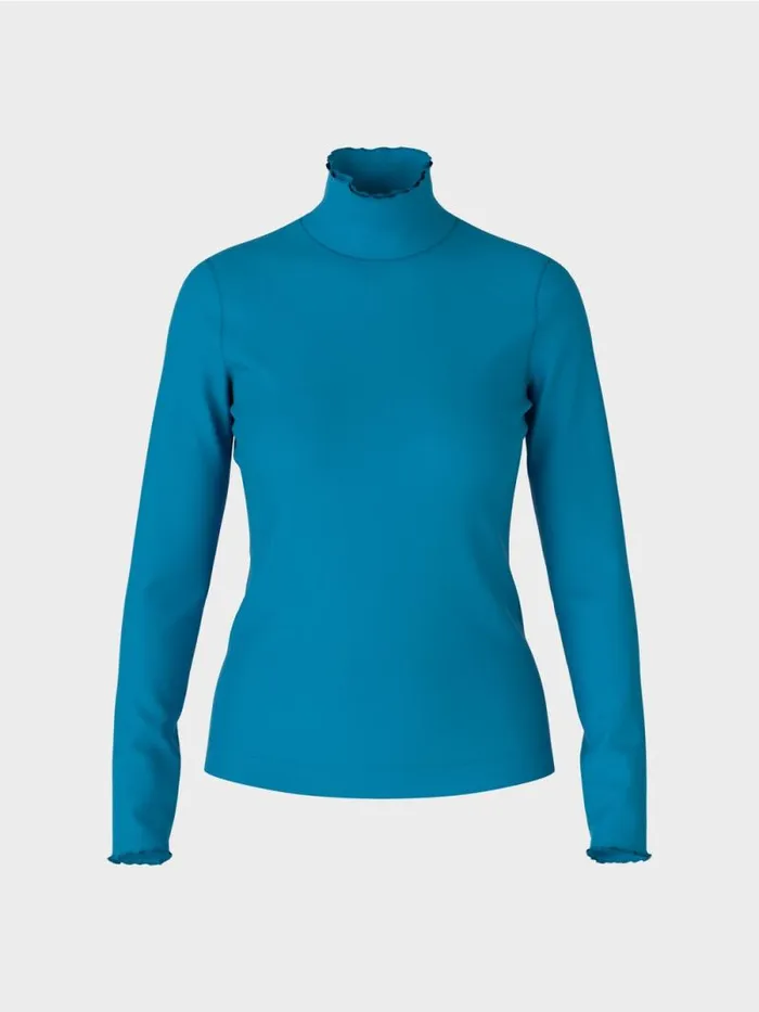 Shirts and Tops Damen Marc Cain Longsleeve Mit Stehkragen Deep Sea
