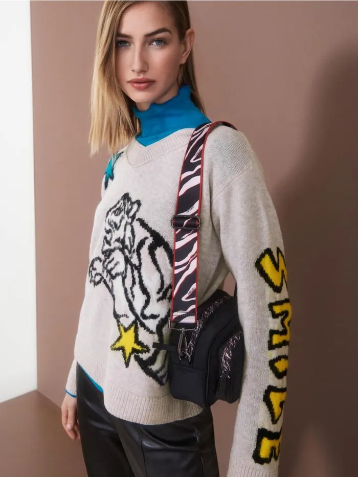 Shirts and Tops Damen Marc Cain Longsleeve Mit Stehkragen Deep Sea