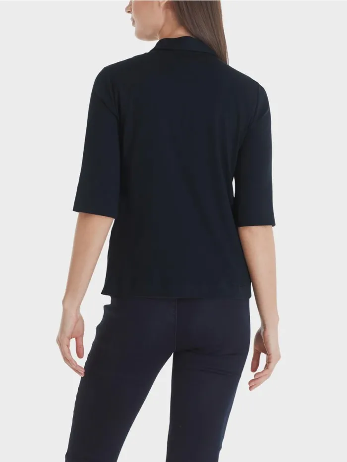 Shirts and Tops Damen Marc Cain Poloshirt Aus Baumwolle Midnight Blue