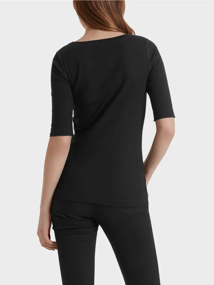 Shirts and Tops Damen Marc Cain RundhalsShirt Mit Halben rmeln Black