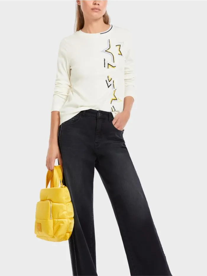 Shirts and Tops Damen Marc Cain TShirt Im SternenDessin Offwhite