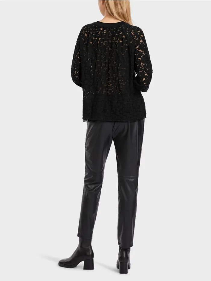 Shirts and Tops Damen Marc Cain TShirt Mit Durchscheinendem Material Black