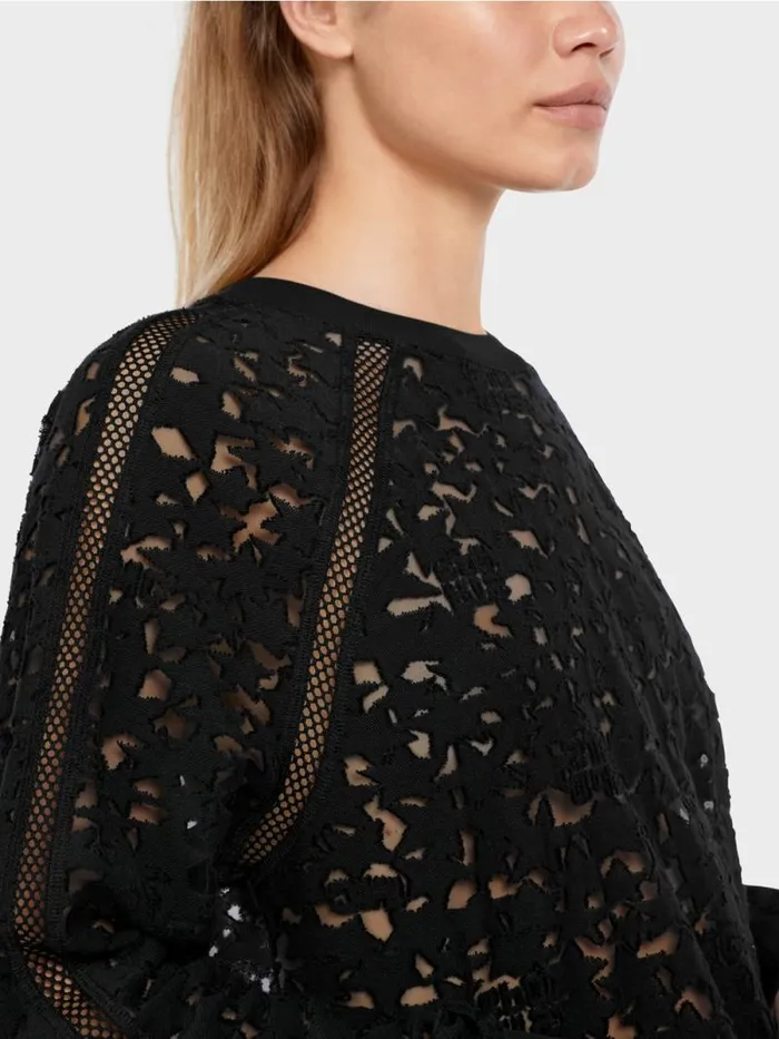 Shirts and Tops Damen Marc Cain TShirt Mit Durchscheinendem Material Black